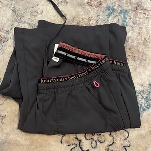 Grey heartsoul scrub pants